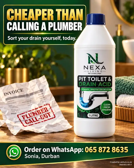 Advert for a drain cleaner: Cheaper than calling a plumber.